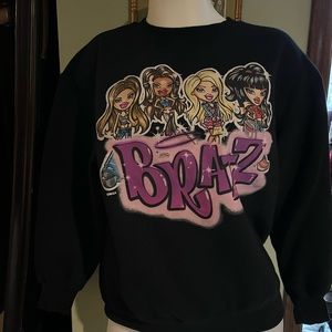 Bratz long sleeved shirt size small but fits like a medium color is black